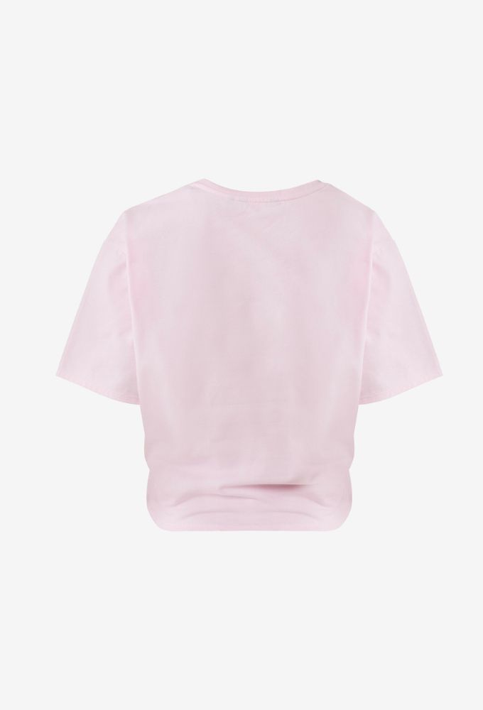 Mexx Fashion Γυναικείο T-shirt Ροζ με Δέσιμο Μπροστά - Image 5