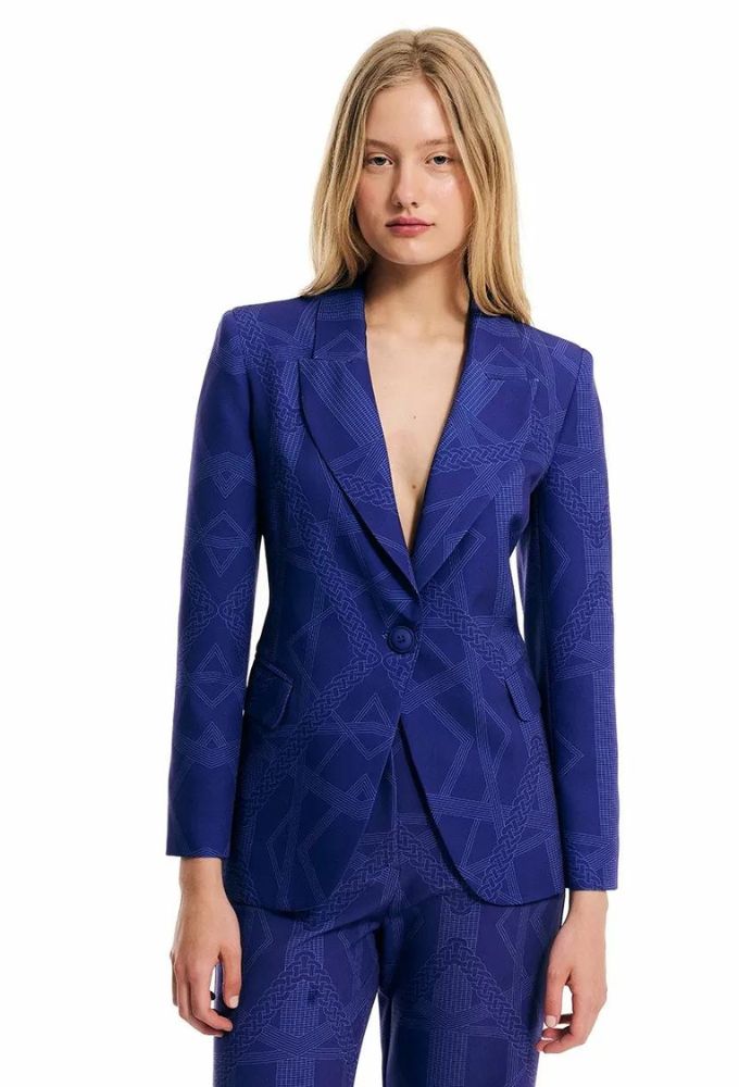 Forel Γυναικείο Σακάκι Μεσάτο Μωβ