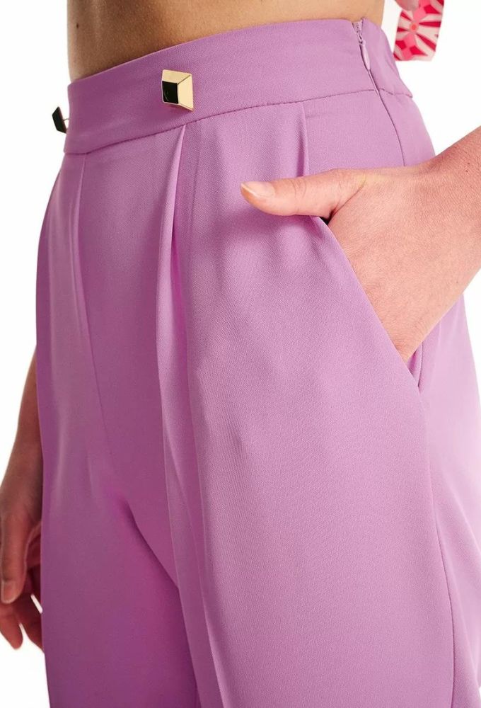 Forel Γυναικείο Παντελόνι Ψηλόμεσο Λιλά - Image 3
