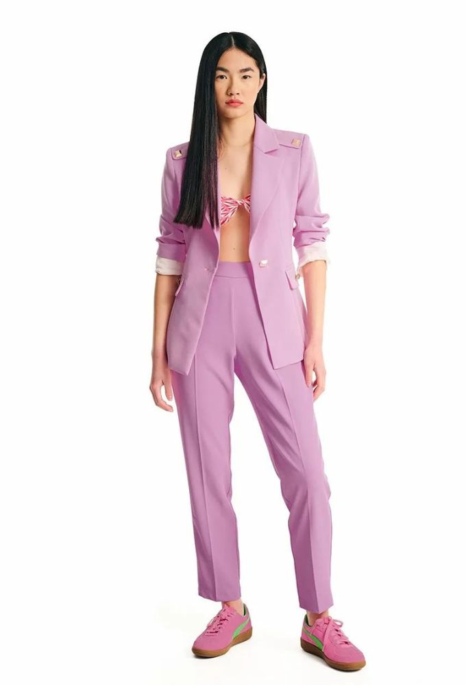 Forel Γυναικείο Παντελόνι Ψηλόμεσο Λιλά - Image 2