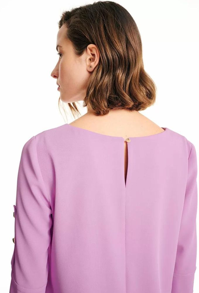 Forel Γυναικεία Μπλούζα Λιλά με Μανίκι 3/4 - Image 4