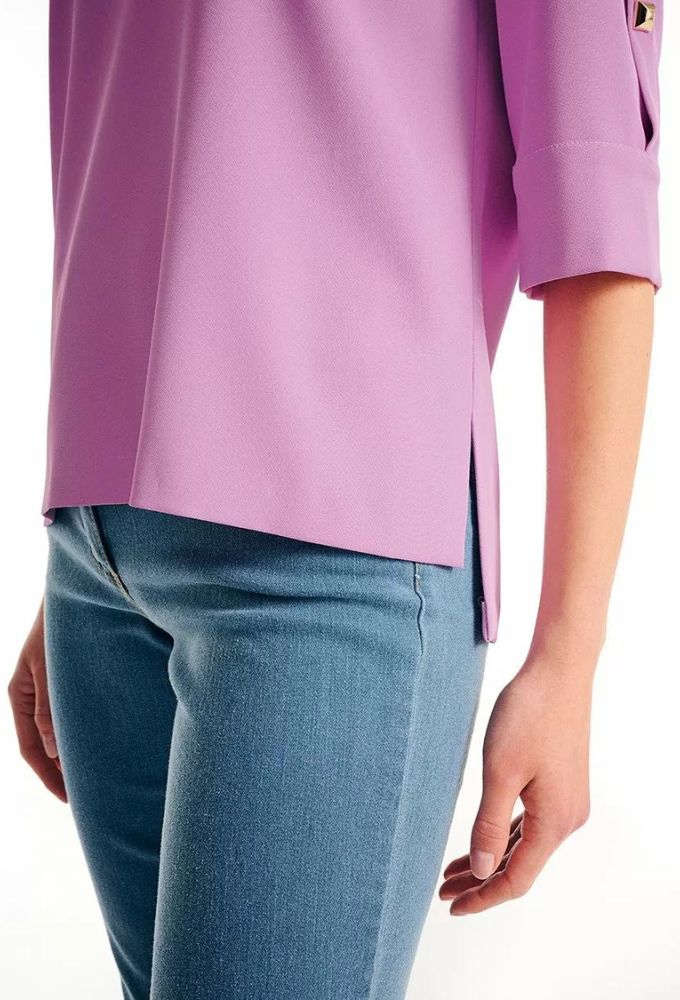 Forel Γυναικεία Μπλούζα Λιλά με Μανίκι 3/4 - Image 3