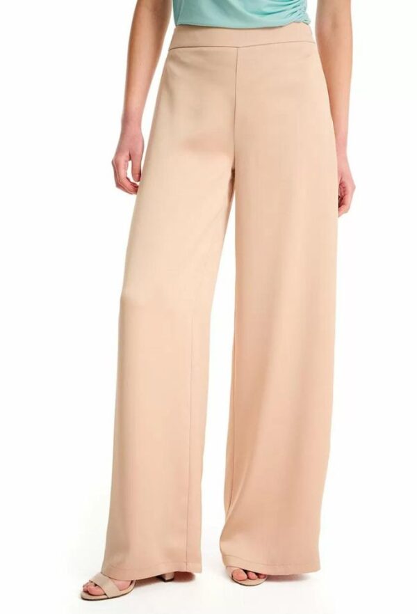 Forel Γυναικείο Παντελόνι Ψηλόμεσο Σατέν Χρυσό