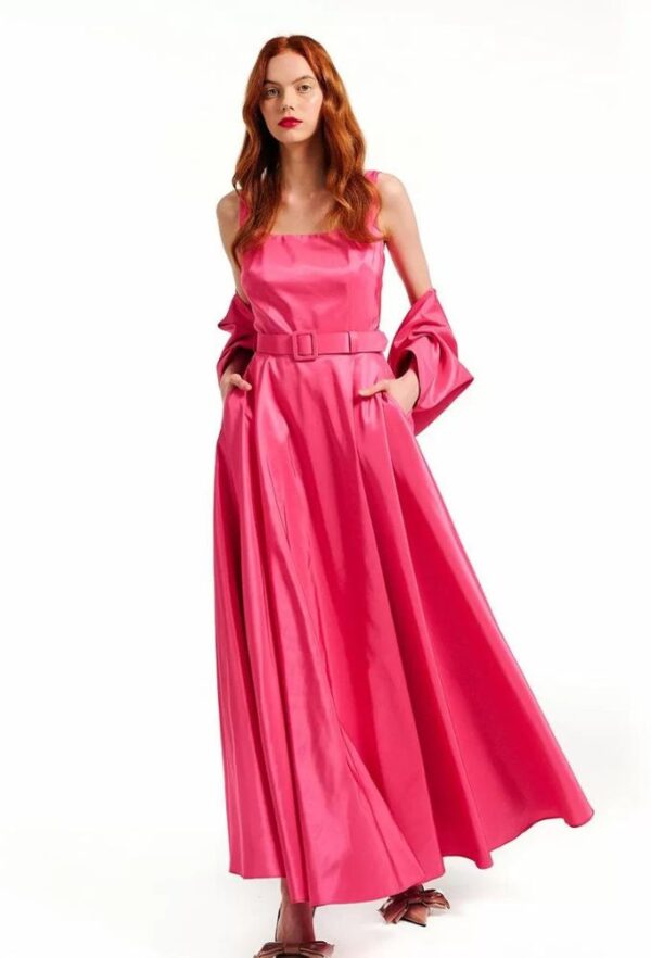 Forel Γυναικείο Maxi Φόρεμα Aμπιγιέ Φούξια