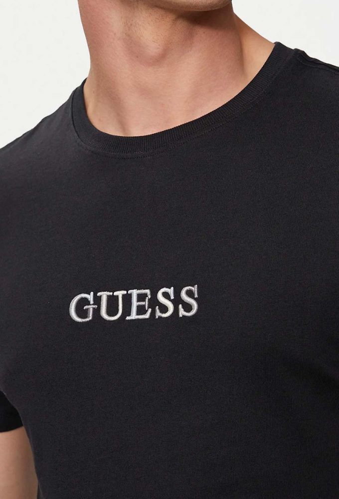 Guess Ανδρικό T-shirt Κοντομάνικο Mαύρο - Image 3