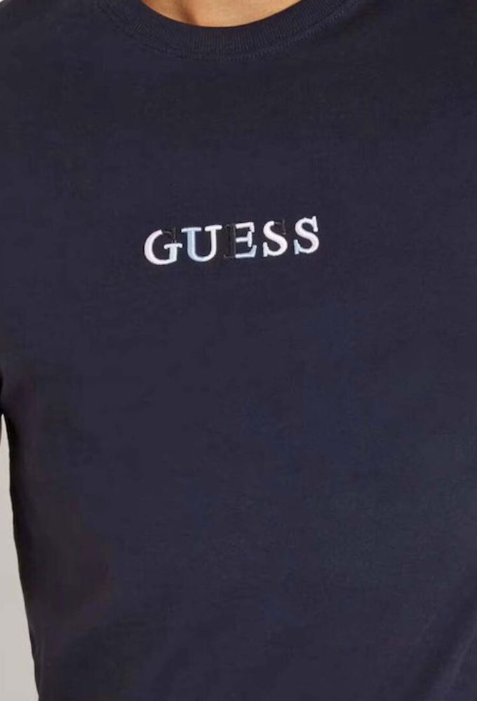 Guess Ανδρικό T-shirt Κοντομάνικο Μπλέ Σκούρο - Image 3