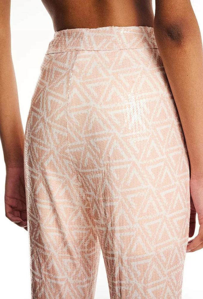 Forel Σετ Τοπ/Παντελόνι Παγιέτα Μπεζ - Image 6