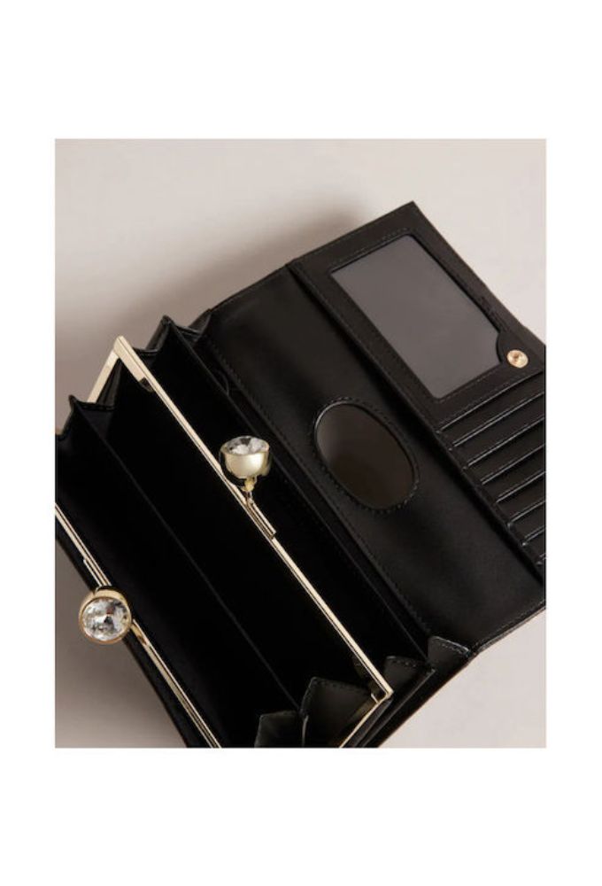 Ted Baker Δερμάτινο Μεγάλο Πορτοφόλι Μαύρο - Image 3