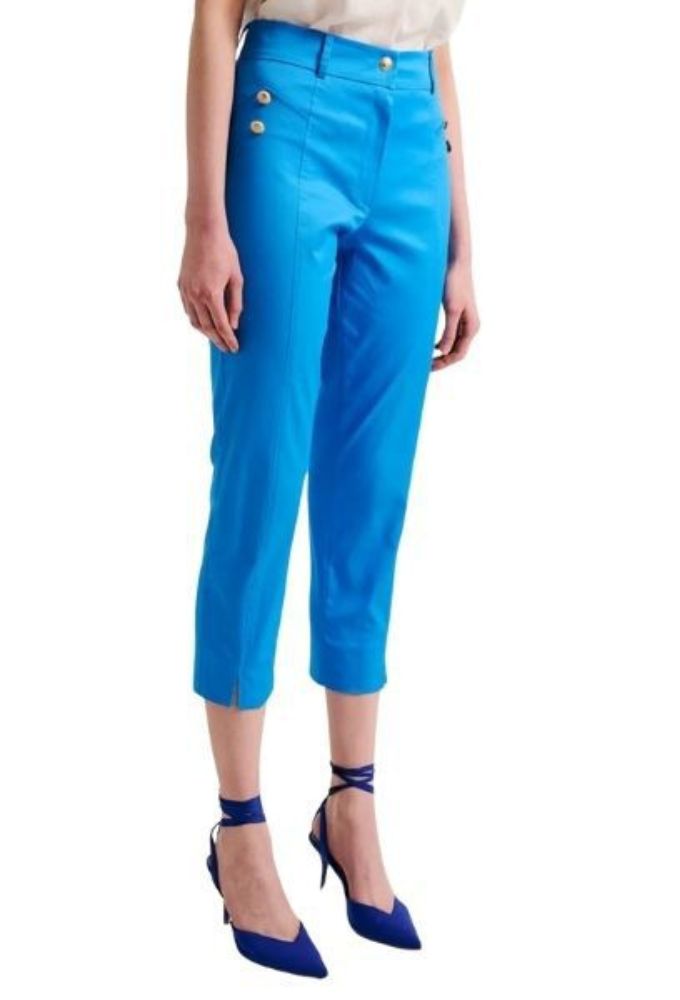 Forel Γυναικείο Παντελόνι Στενό Καπαρντίνα Μπλέ Ανοιχτό - Image 2
