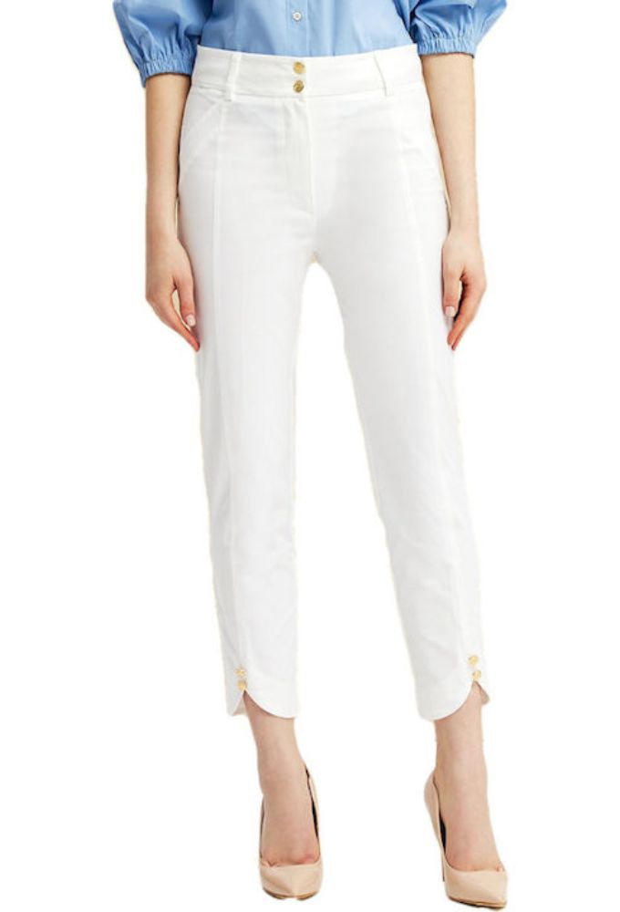 Forel Γυναικείο Capri Παντελόνι από Καπαρντίνα Λευκό