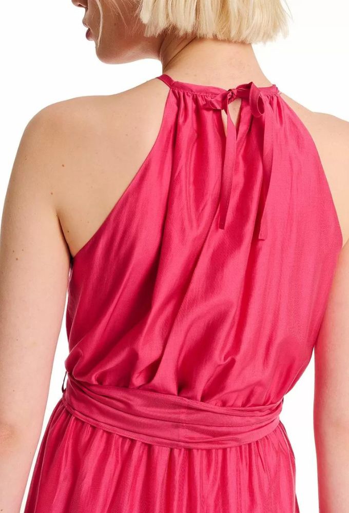 Forel Γυναικείο Φόρεμα Maxi Φούξια με Παρτούς Ώμους - Image 4