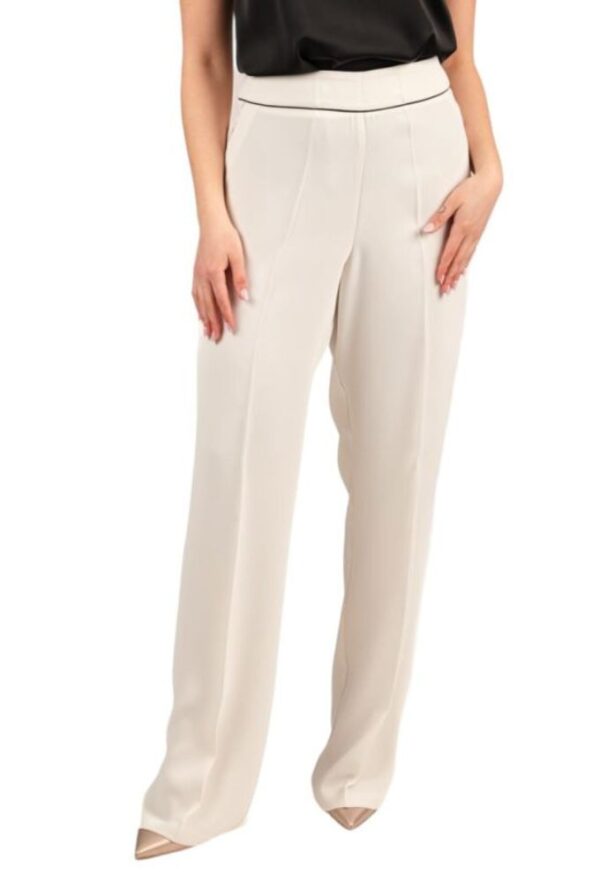 Forel Γυναικείο Ψηλόμεσο Παντελόνι Κρεμ Ίσιας Γραμμής
