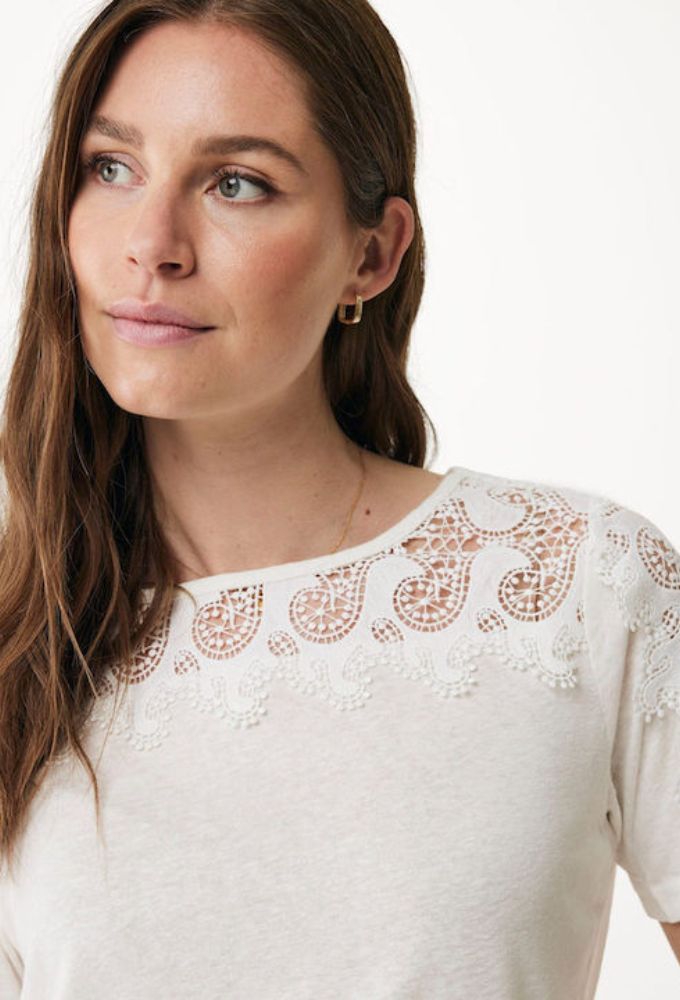 Mexx Fashion Γυναικείο T-shirt Εκρού - Image 4