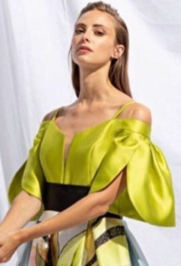 Mischalis Γυναικείο Τοπ Σατέν Λάιμ