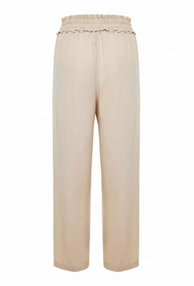 Forel Γυναικείο Υφασμάτινο Παντελόνι με Λάστιχο Μπεζ - Image 2