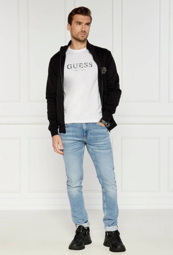 Guess Ανδρικό T-shirt Κοντομάνικο White - Image 2