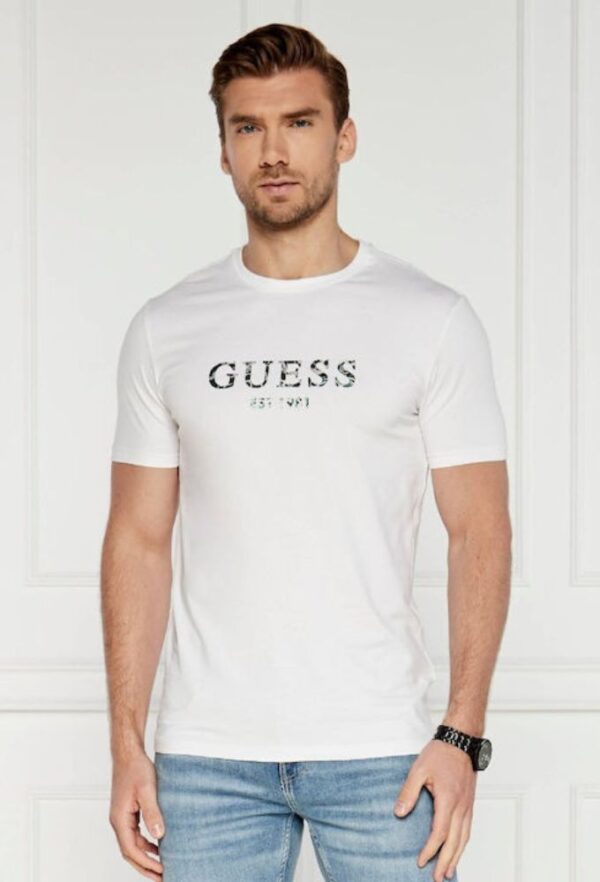 Guess Ανδρικό T-shirt Κοντομάνικο White