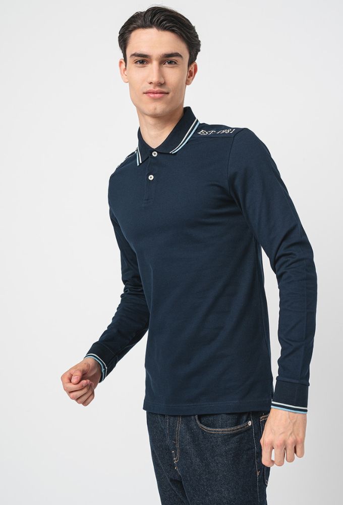 Guess Ανδρική Μπλούζα Μακρυμάνικη Μπλε Σκούρο - Image 3