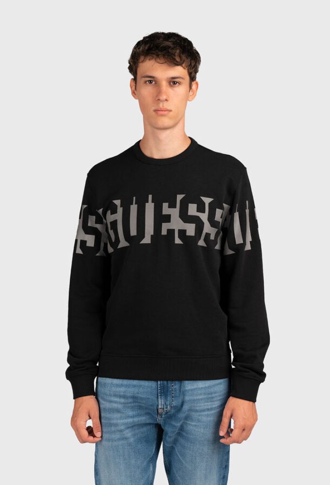 Guess Ανδρικό Φούτερ Μαύρο