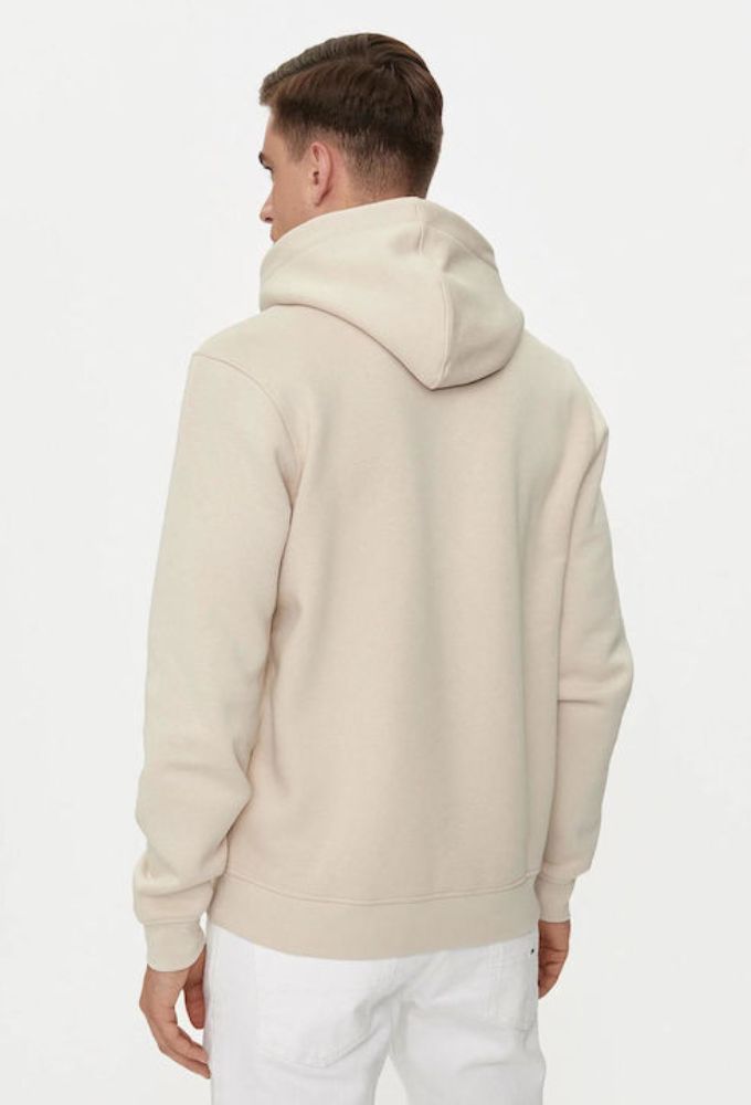 Guess Ανδρικό Φούτερ με Κουκούλα Μπεζ - Image 2