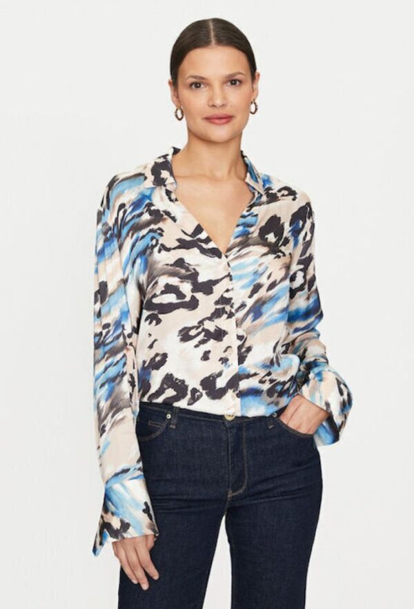 Guess Μακρυμάνικο Γυναικείο Πουκάμισο Εμπριμέ