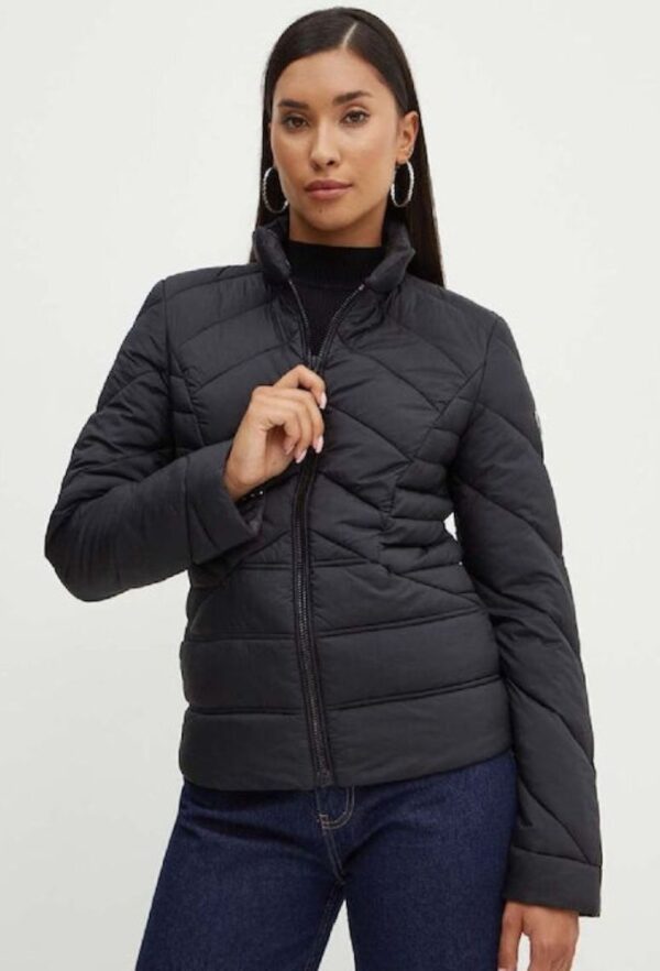 Guess Κοντό Γυναικείο Μπουφάν για Χειμώνα Mαύρο