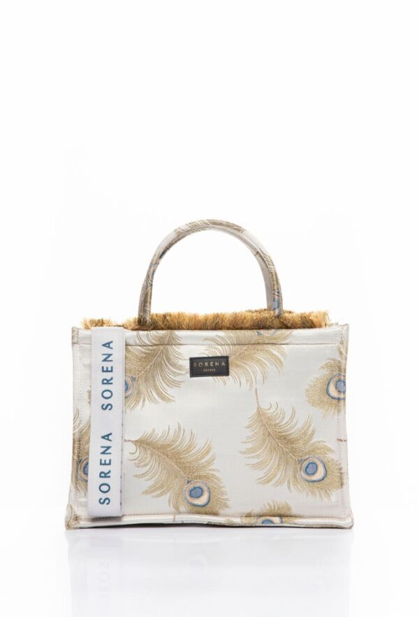 Sorena Pagona Silver Medium Tote Bag