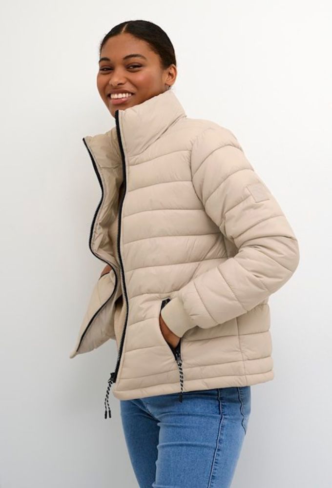 Kaffe Γυναικείο Μπουφάν – Kalira Faded Denim- Μπεζ - Image 2