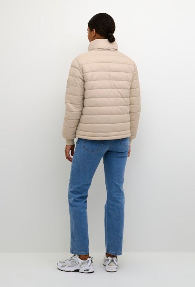 Kaffe Γυναικείο Μπουφάν – Kalira Faded Denim- Μπεζ - Image 4