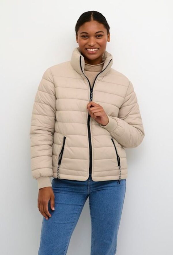 Kaffe Γυναικείο Μπουφάν – Kalira Faded Denim- Μπεζ