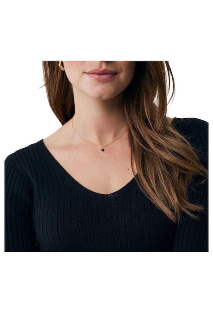 Mexx Γυναικεία Μπλούζα Ριμπ Μαύρη - Image 3