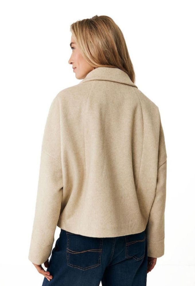 Mexx Κοντό Γυναικείο Μπουφάν για Χειμώνα Μπεζ - Image 2