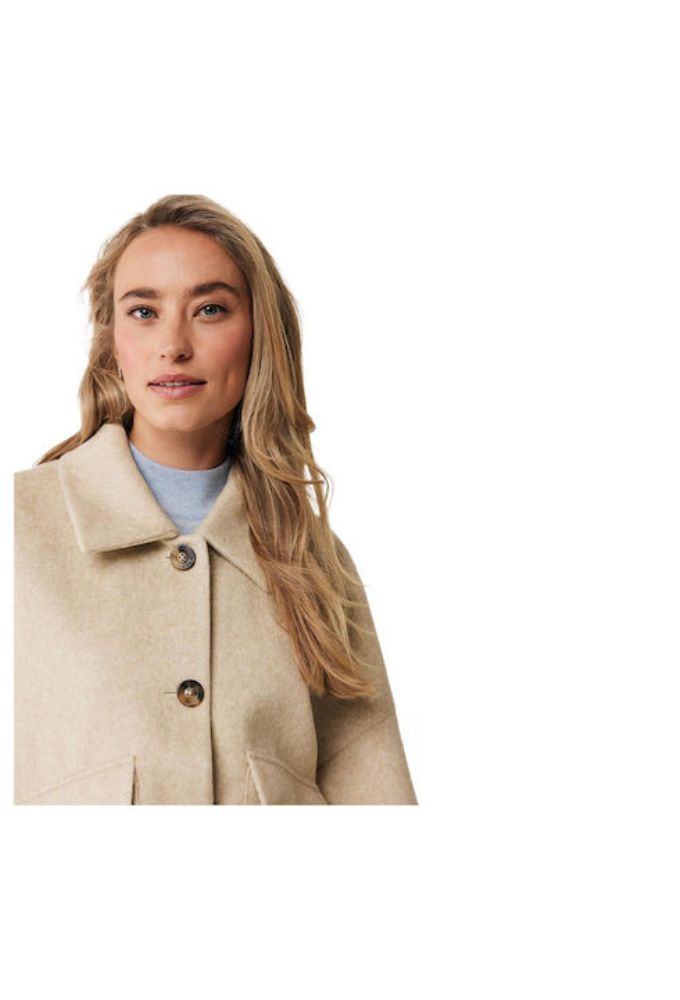 Mexx Κοντό Γυναικείο Μπουφάν για Χειμώνα Μπεζ - Image 3