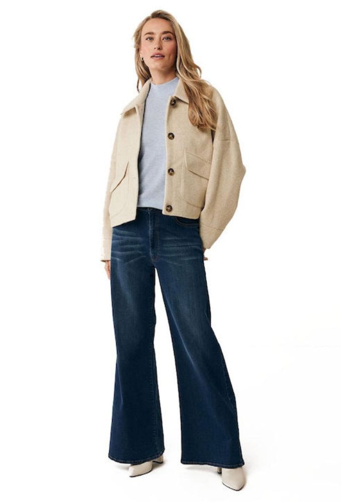 Mexx Κοντό Γυναικείο Μπουφάν για Χειμώνα Μπεζ - Image 4