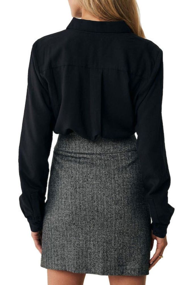 Mexx Μακρυμάνικο Γυναικείο Πουκάμισο Μαύρο - Image 2