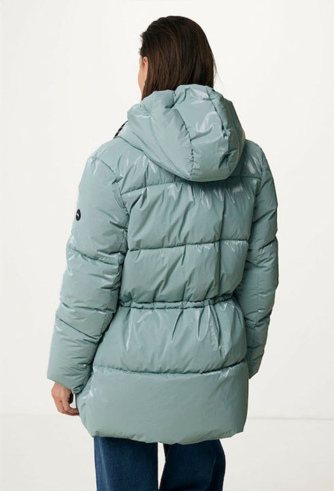 Mexx Κοντό Γυναικείο Μπουφάν για Χειμώνα Ice Blue - Image 3