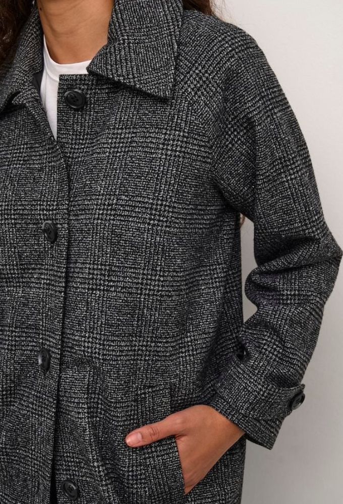 Kaffe Γυναικείο Γκρί Midi Παλτό - Image 5