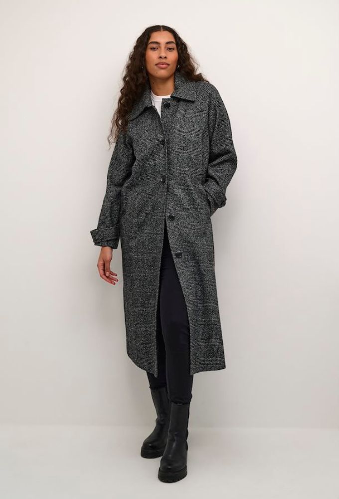 Kaffe Γυναικείο Γκρί Midi Παλτό - Image 2