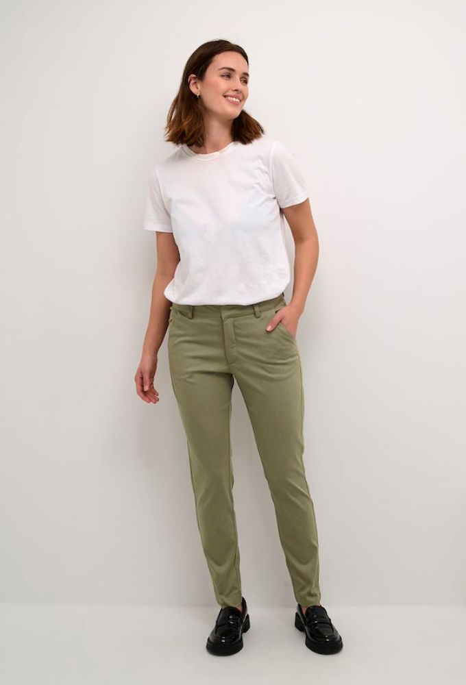 Kaffe KAlea Γυναικείο Παντελόνι Πράσινο Ανοιχτό