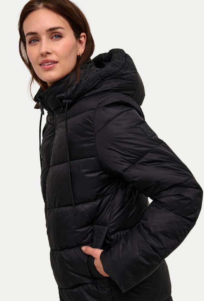 Kaffe Μπουφάν Susanne Μαύρο Regular Fit Midi - Image 4