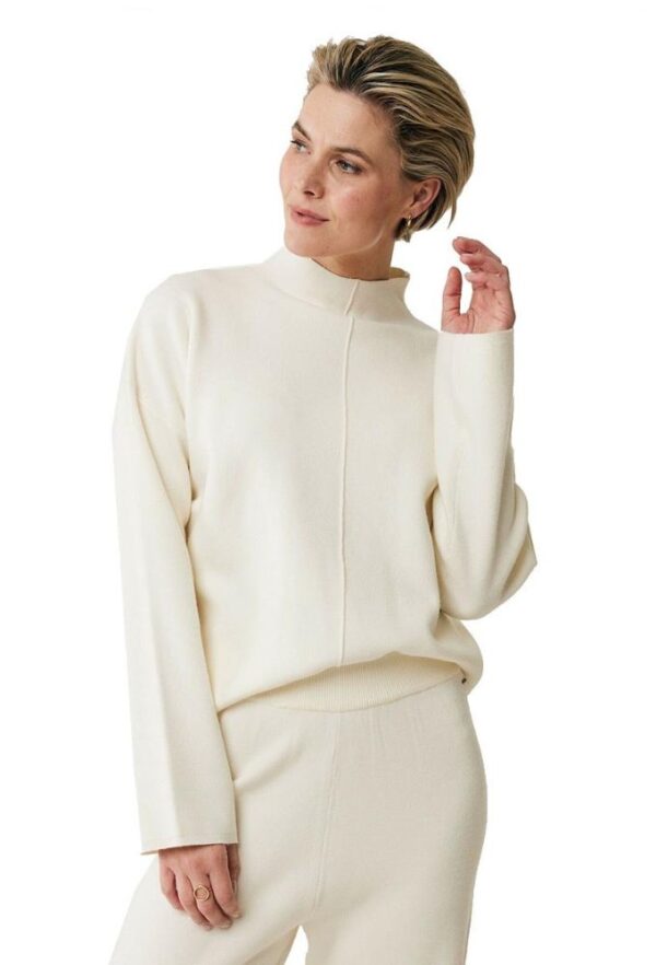 Mexx Γυναικείο Πουλόβερ Ζιβάγκο Kρεμ