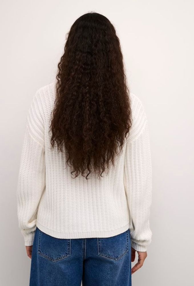 Kaffe KAbess Γυναικείο Πουλόβερ Εκρού Regular Fit - Image 4