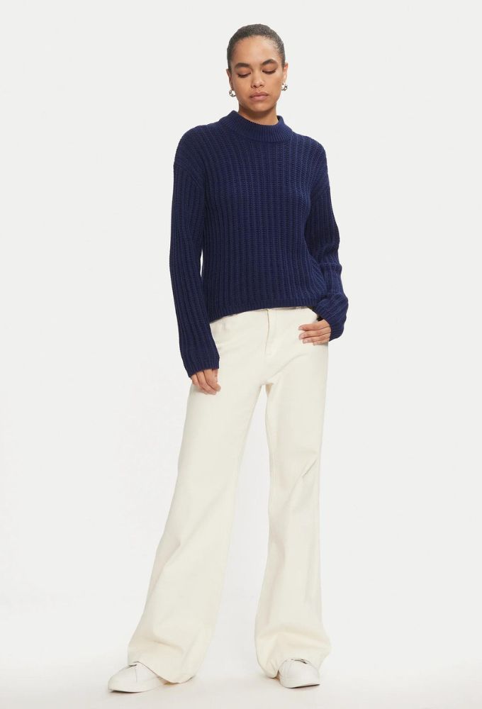 Kaffe Γυναικείο Πουλόβερ Μπλε Σκούρο Loose Fit - Image 4