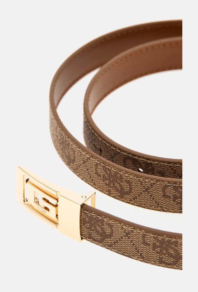 Guess Γυναικεία Ζώνη Nolana Μπεζ/Καφέ με λογότυπο 4g - Image 2