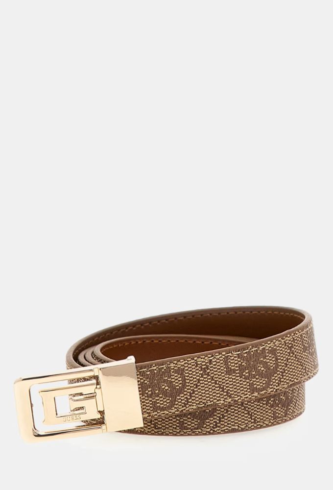 Guess Γυναικεία Ζώνη Nolana Μπεζ/Καφέ με λογότυπο 4g