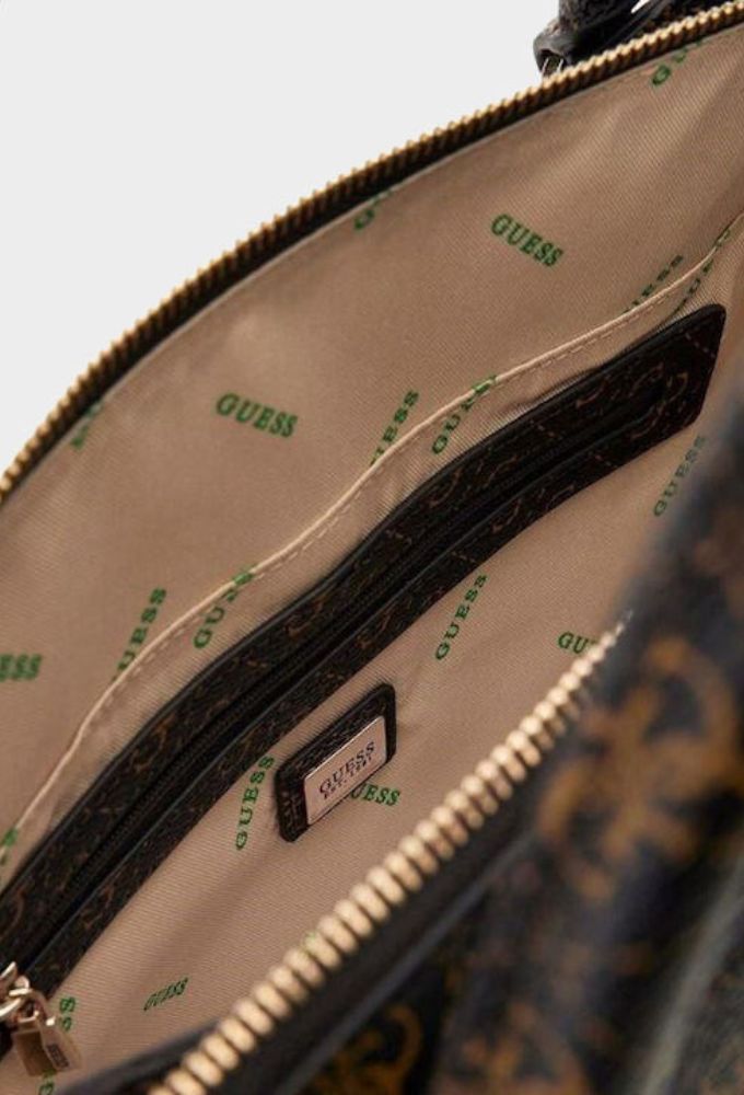 Guess Γυναικεία Τσάντα Χειρός Καφέ - Image 3