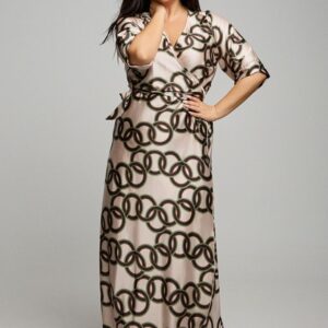 Just Perfect Γυναικείο Φόρεμα Maxi Σατέν Εμπριμέ