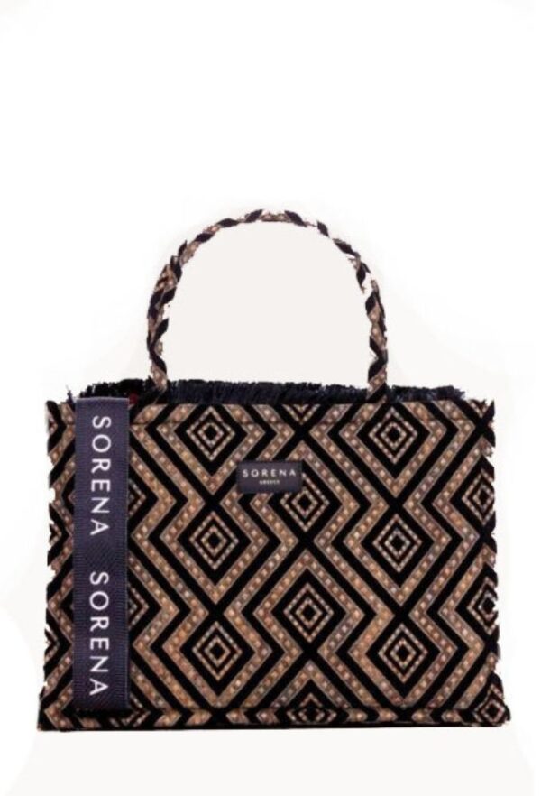 Sorena Clara Tote Bag Τσάντα Mαύρο/Χρυσό