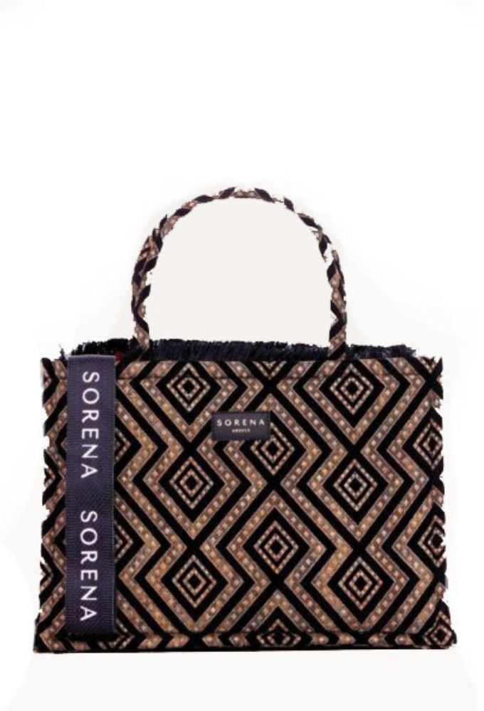 Sorena Clara Tote Bag Τσάντα Mαύρο/Χρυσό