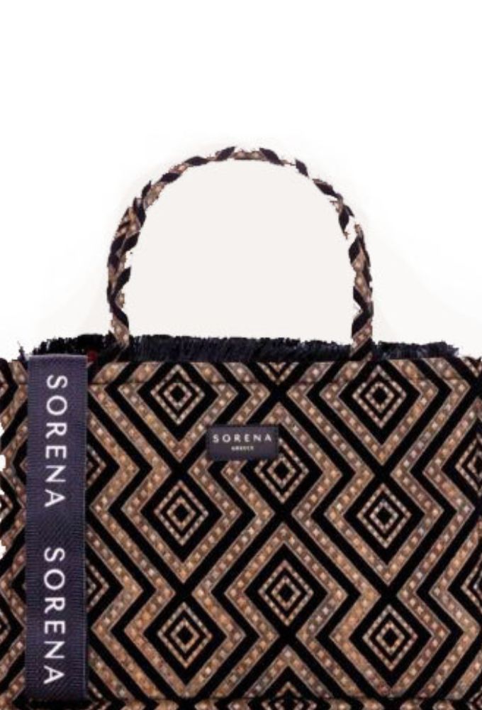 Sorena Clara Tote Bag Τσάντα Mαύρο/Χρυσό - Image 2